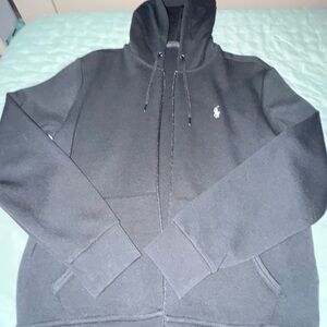 Polo by Ralph Lauren Black Zip-Up Hooded Sweater